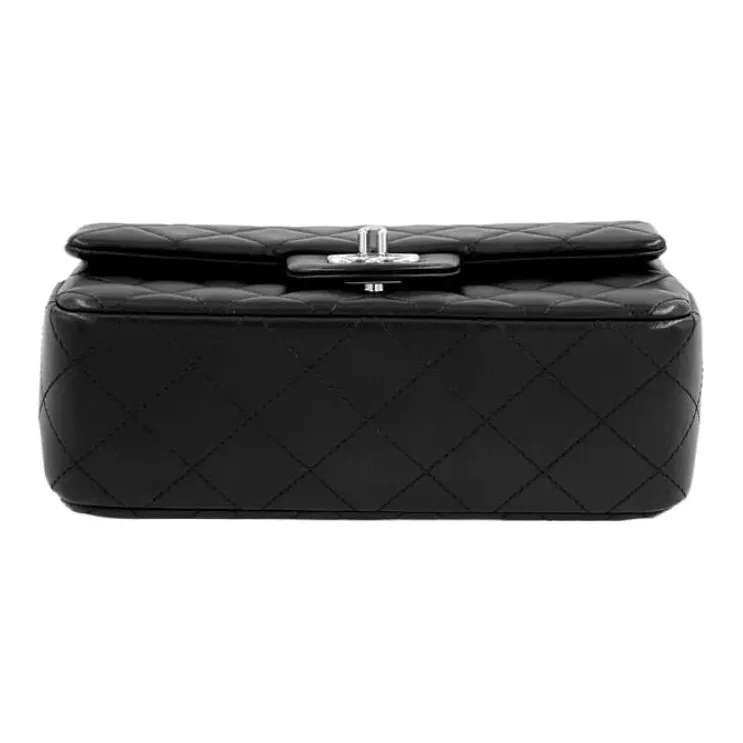 CHANEL Sheepskin Flap Bag, Shoulder Bag, Crossbody Bag Mini Women's Black-4