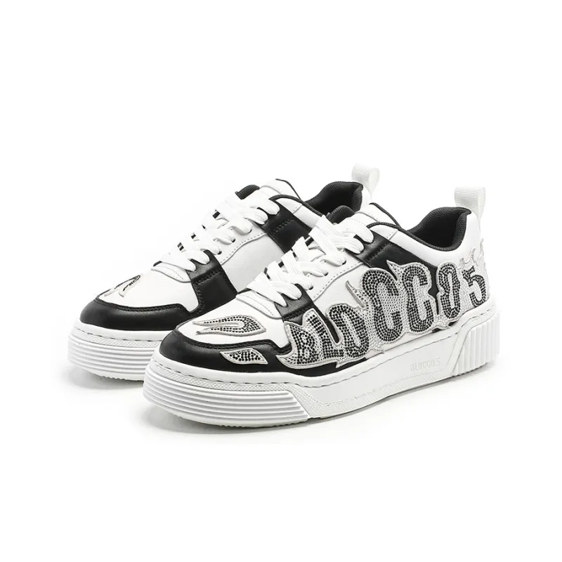 BLOCCO5 Letter Shoes Casual Shoes Unisex Diamond Black-1