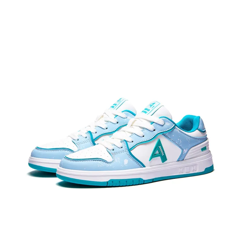 A1 Blue And White Porcelain Coverage Abrasion Resistant Height Increasing Low Top Skateboard Shoes Unisex-2