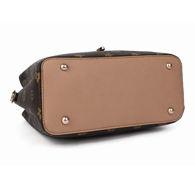 CHISIY Artificial Leather Tote Bag Shopping Bag Bucket Bag Shoulder Bag Regular Women's Brown-4