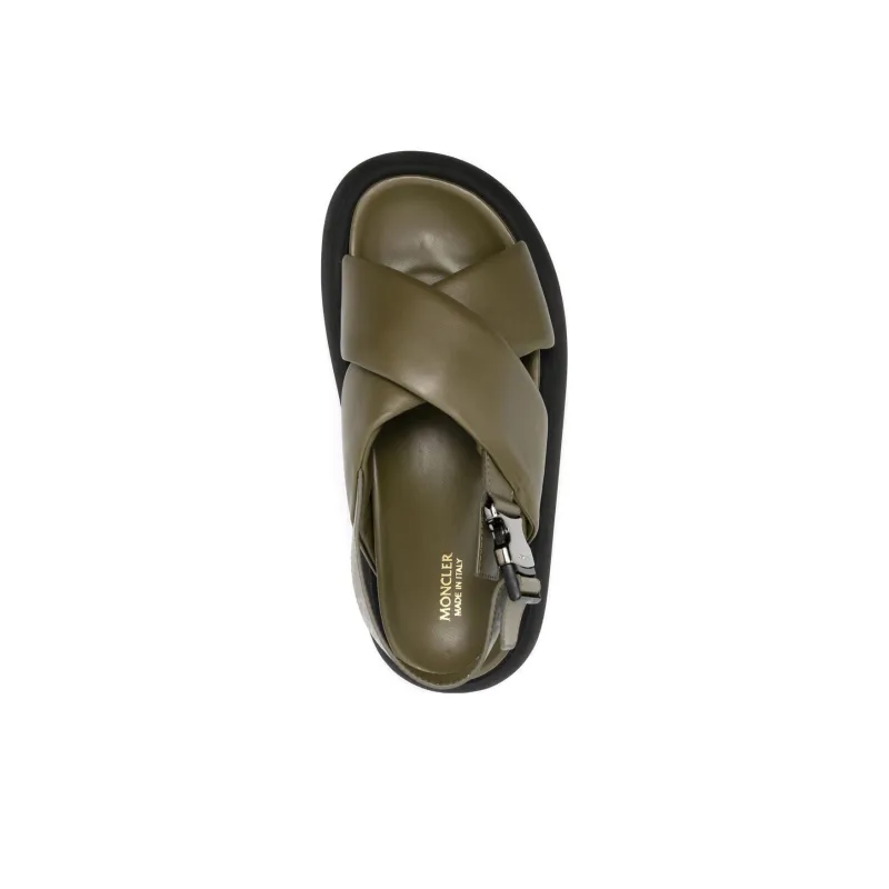 Moncler Crossover-strap Leather Sandals-2
