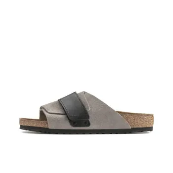 Birkenstock Kyoto Nubuck Suede Stone Coin Black