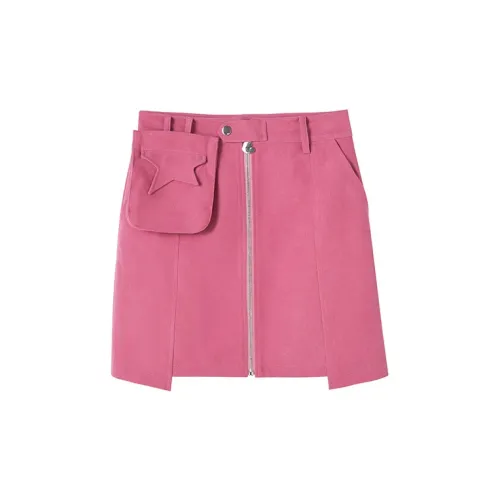 Youppiestaywithme Casual Short Skirts Women's Pink