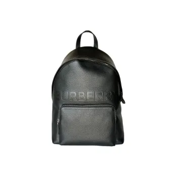 Burberry Leather Backpack Regular Men's Black