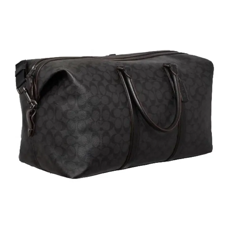COACH Trekker Canvas With Leather Handbag, Crossbody Bag, Travel Bag Tubas Men's Black Gray-1