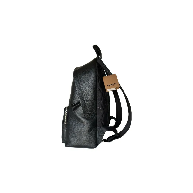 Burberry Leather Backpack Regular Men's Black-3