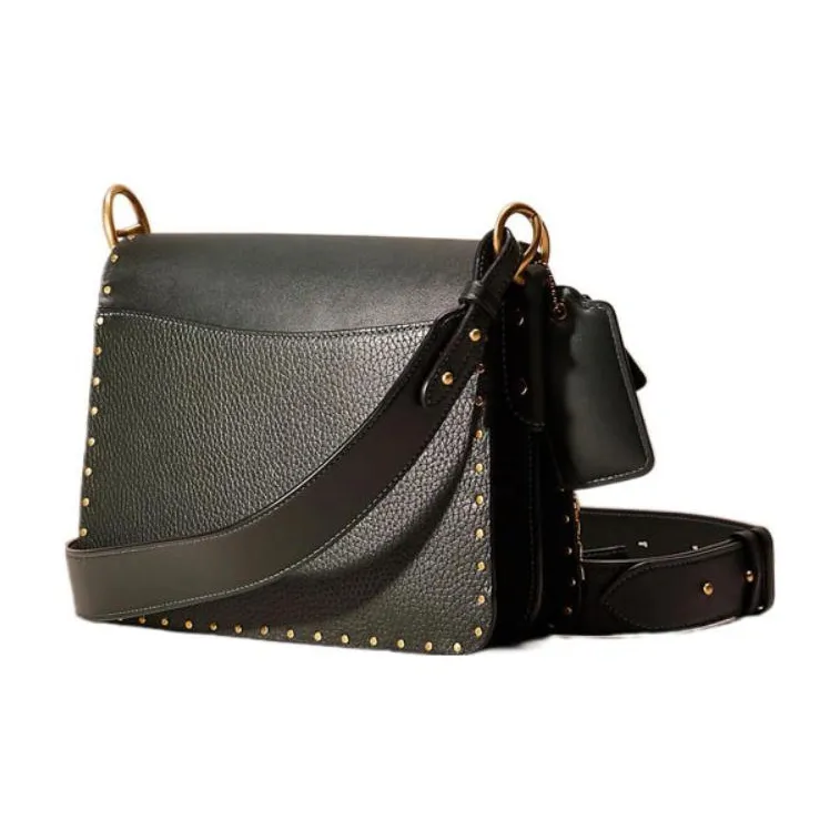 COACH Beat Leather With Suede Shoulder Bag Women's Amazon Green-2