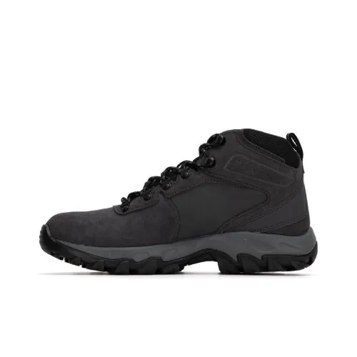Columbia Newton Ridge Plus 2 Suede Wp Cushioning Anti Slip And Wear Resistant High Top Outdoor Shoes Men's Black