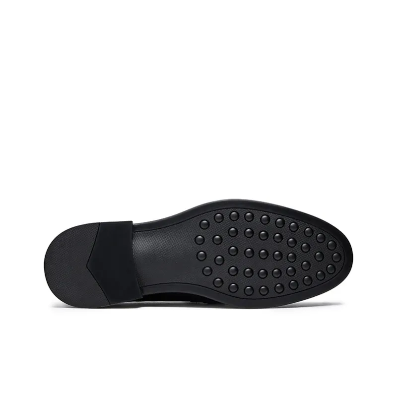 Hautton Jeans Dress Shoes Men's Black-5