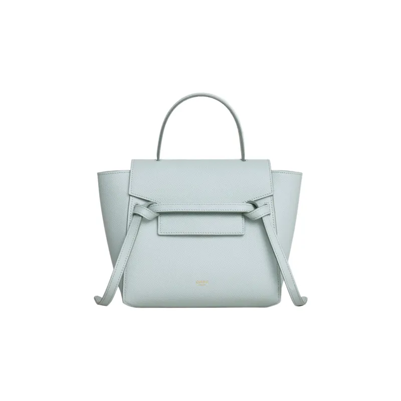 CELINE Grained Calfskin Catfish Bag Handbag Shoulder Bag Crossbody Bag Fanny Pack Women's Light Blue-0