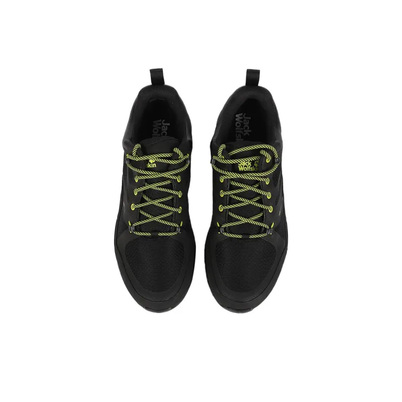 Jack Wolfskin Cushioning Anti Slip And Wear Resistant Low Top Outdoor Shoes Men's Black Green-2
