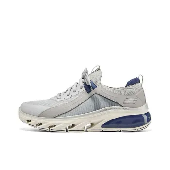 Skechers Glide Step Anti Slip Wear Resistant Low Top Running Shoes Men's Gray Blue