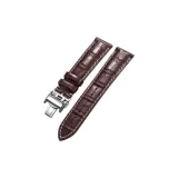 Brown White Thread-Silver-Tone Buckle