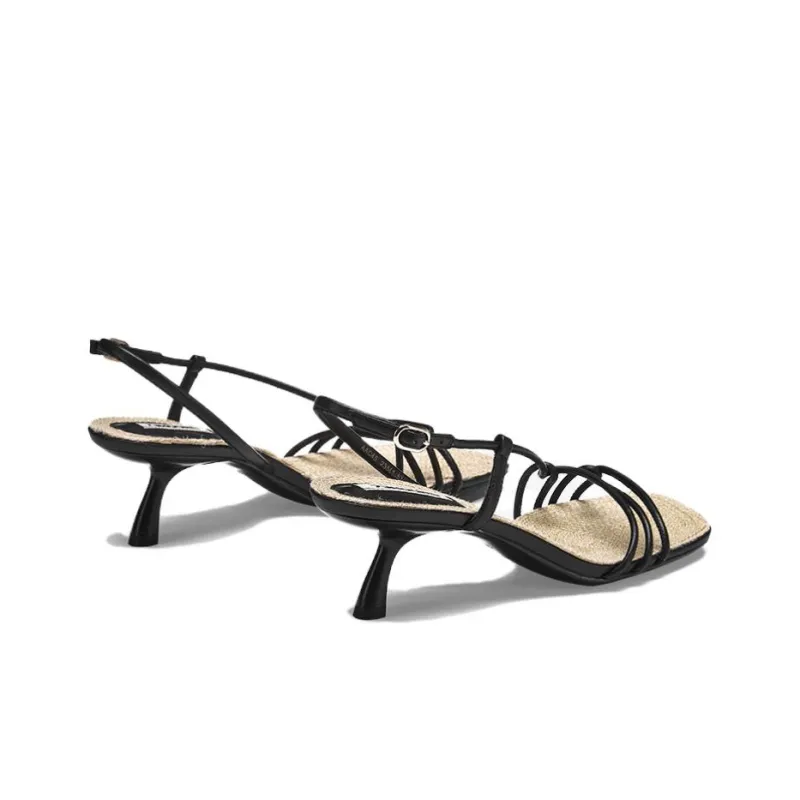 73Hours OOTD Fashion Apparel Sandal Stylish Sandal 5.5cm Women's Black-3