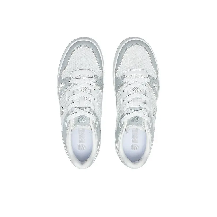 KSWISS Grancourt Slip Resistant, Abrasion Resistant, Lightweight Low Top Skateboard Shoes Men's White Gray-3
