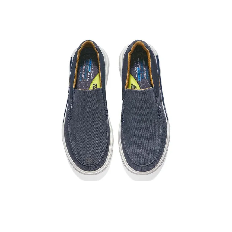 Skechers Proven Anti-Slip Wear-Resistant Low-Top Casual Shoes Men's Marine Blue-3