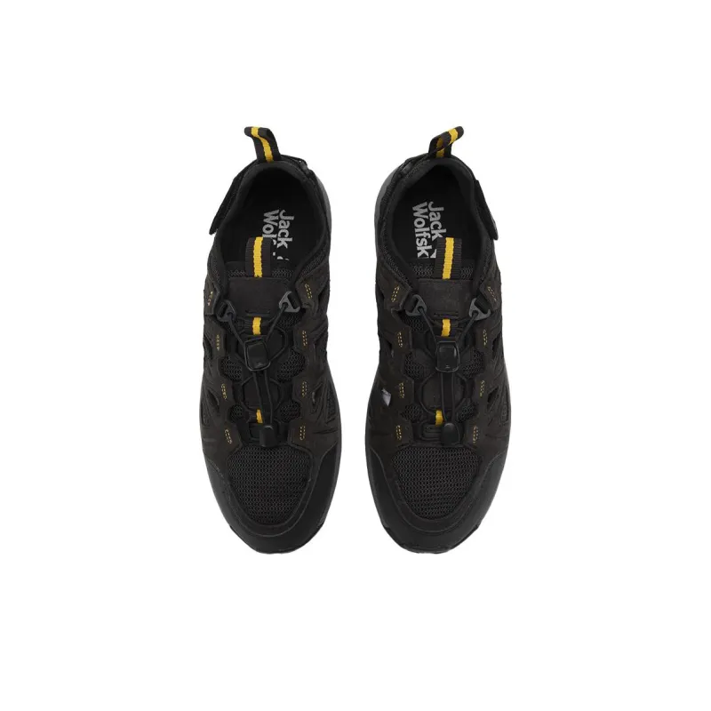 Jack Wolfskin Woodland 2 Hybrid Low Outdoor Shoes Men's Gray Yellow-2