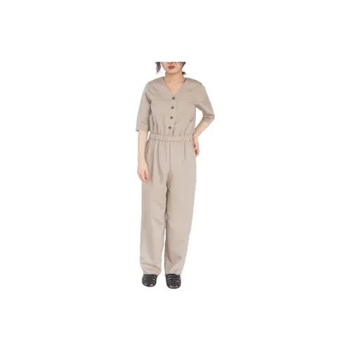 Beams Jumpsuits Women's Light Brown