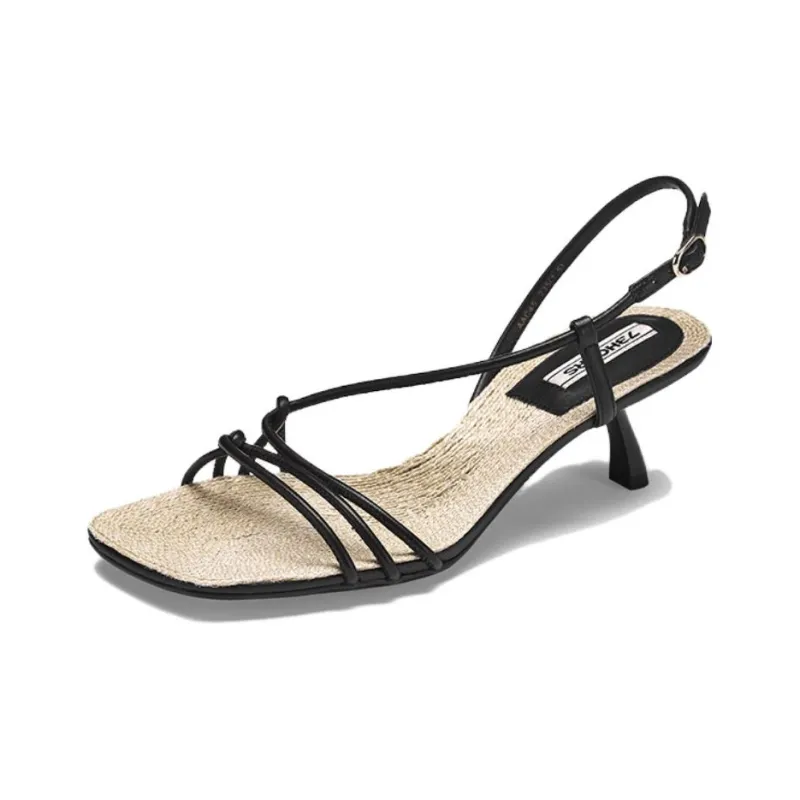 73Hours OOTD Fashion Apparel Sandal Stylish Sandal 5.5cm Women's Black-1
