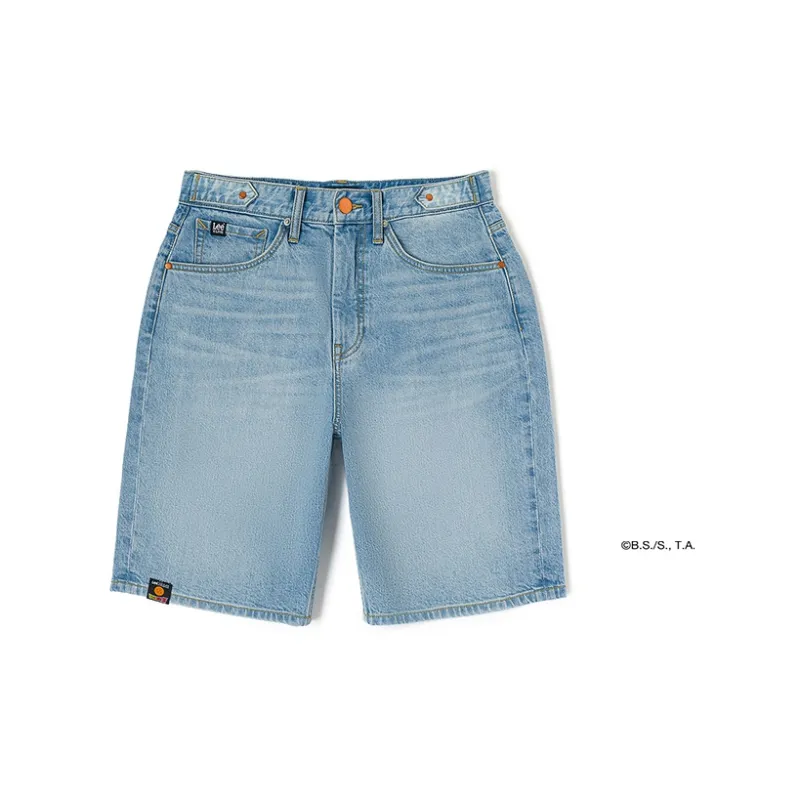Dragon Ball X Lee X Dragon Ball Co brand Denim Shorts Men Light Blue-1