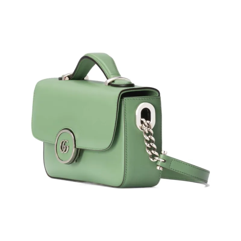 GUCCI Leather Handbag, Shoulder Bag, Crossbody Bag Mini Women's Green-1