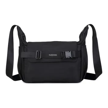 NOMK Oxford Shoulder Bag, Crossbody Bag Regular Unisex Black