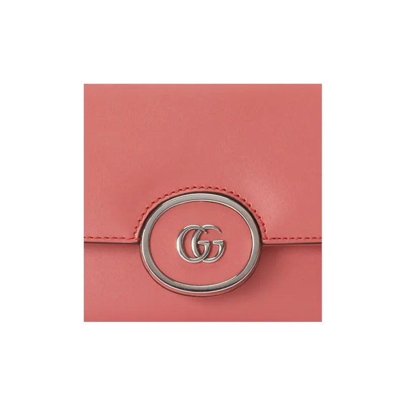 GUCCI Leather Handbag Shoulder Bag Crossbody Bag Mini Women's Pink-8