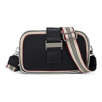 Slazenger PU Camera Bag, Crossbody Bag Regular Unisex Black