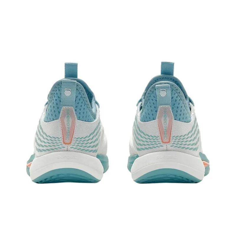 KSWISS Speedtrac Non slip Lightweight Low Top Tennis Shoes Women's White Blue-4