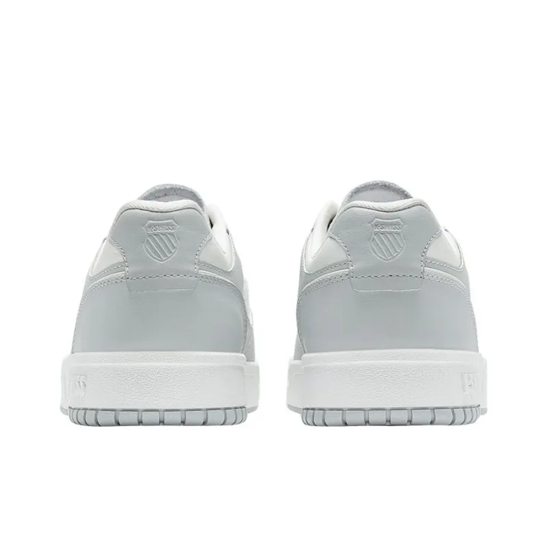KSWISS Grancourt Slip Resistant, Abrasion Resistant, Lightweight Low Top Skateboard Shoes Men's White Gray-4