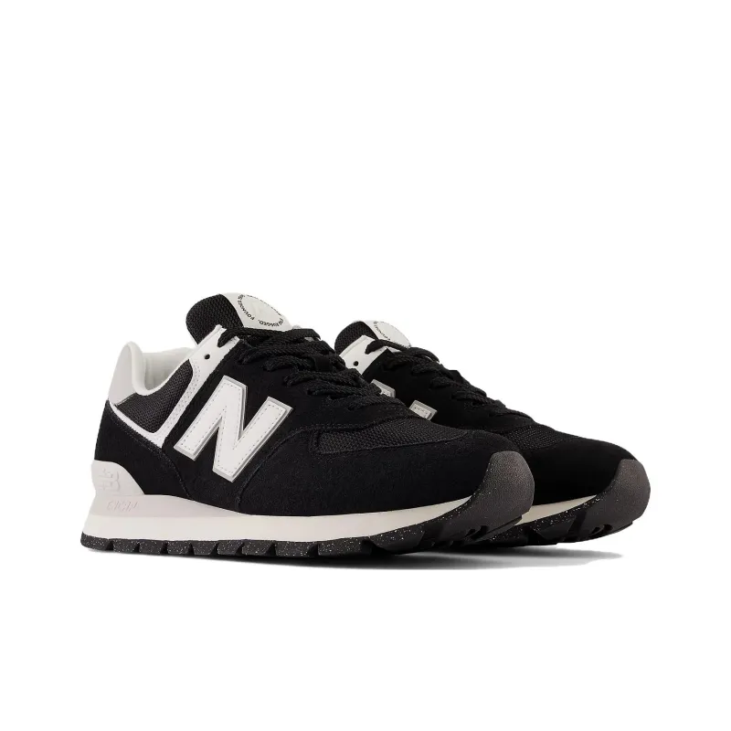 New Balance NB 574 Anti-Slip And Wear-Resistant Support Low-Top Casual Running Shoes Unisex Black White-2