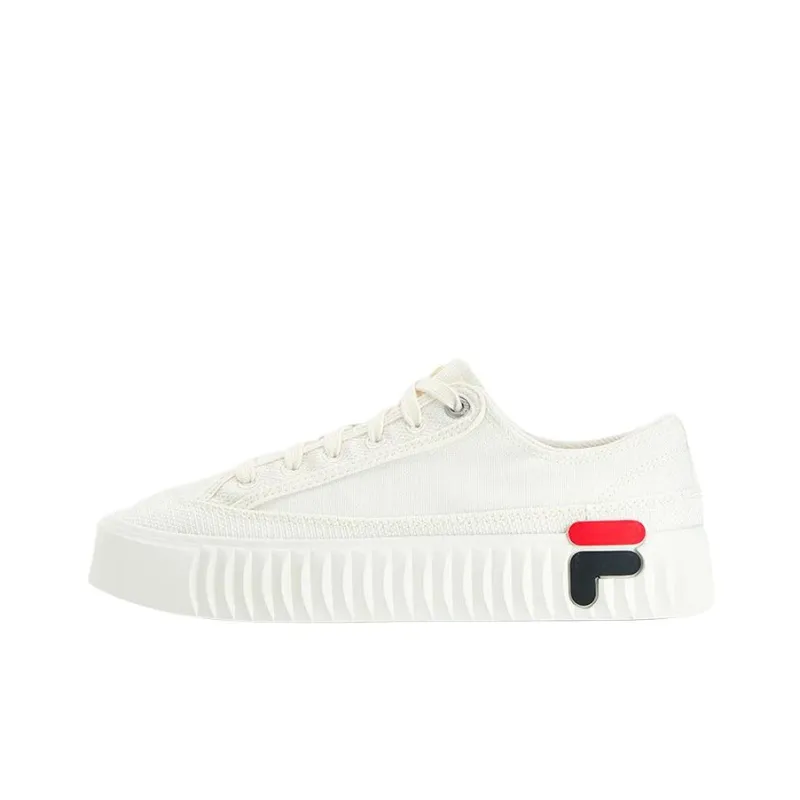 FILA Gear Anti Slip Wear Resistant Low Top Skateboard Shoes Women's White-0