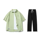 Set (Top Green+Pants Black)