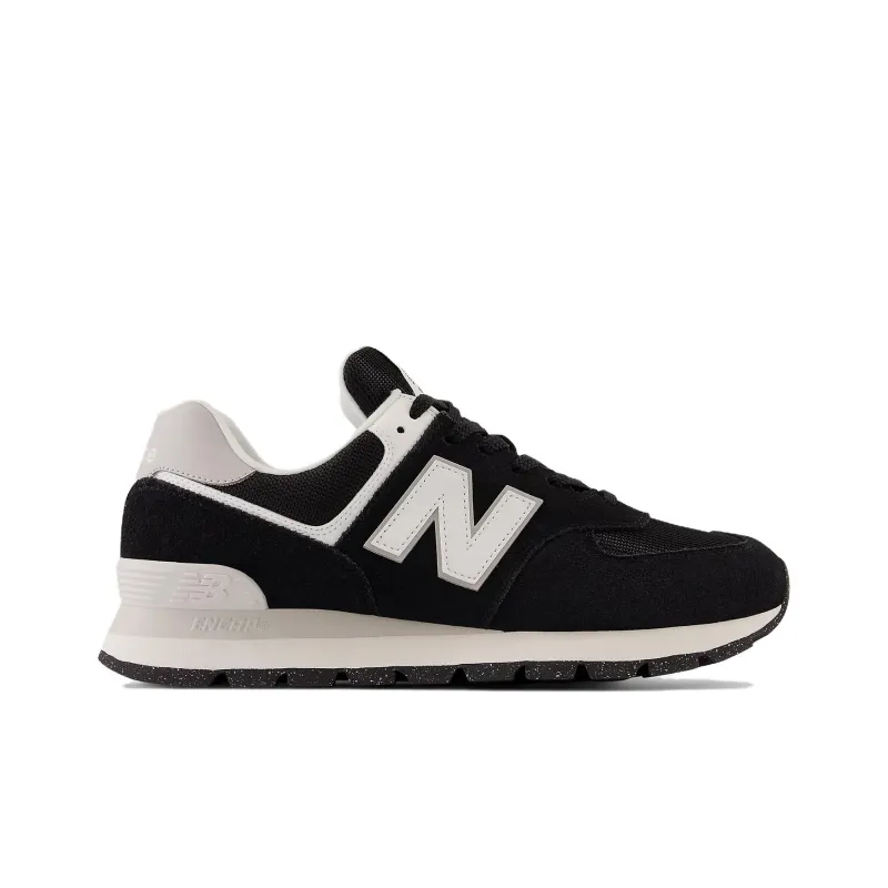 New Balance NB 574 Anti-Slip And Wear-Resistant Support Low-Top Casual Running Shoes Unisex Black White-1