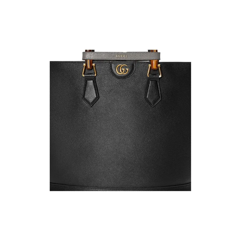 GUCCI Diana Leather Tote Bag, Shopping Bag, Shoulder Bag, Handbag Medium Size Women's Black-8