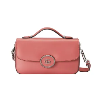 GUCCI Leather Handbag Shoulder Bag Crossbody Bag Mini Women's Pink