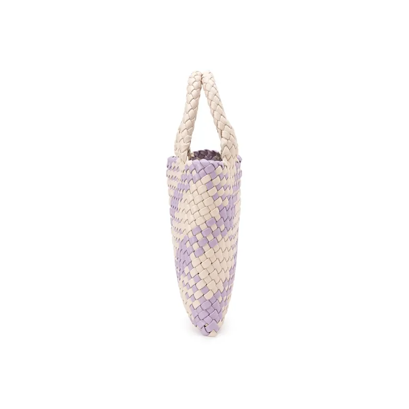 VENOF Cow Leather Handbag Medium Size Women's Don't Be Anxious Banana Green/Exotic Viola Purple-18