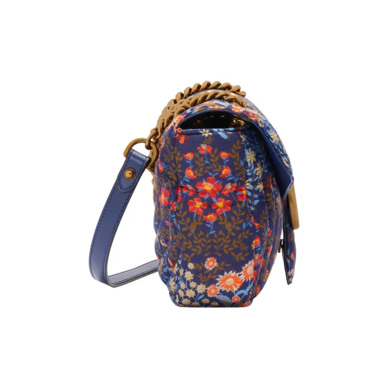 GUCCI Marmont Cotton Handbag, Shoulder Bag, Crossbody Bag Small Size Women's Blue-3