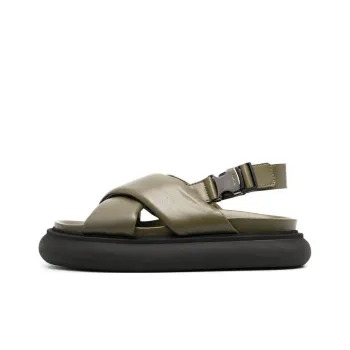 Moncler Crossover strap Leather Sandals