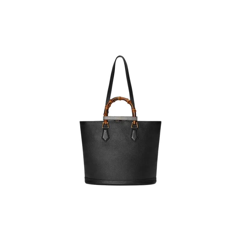 GUCCI Diana Leather Tote Bag, Shopping Bag, Shoulder Bag, Handbag Medium Size Women's Black-4