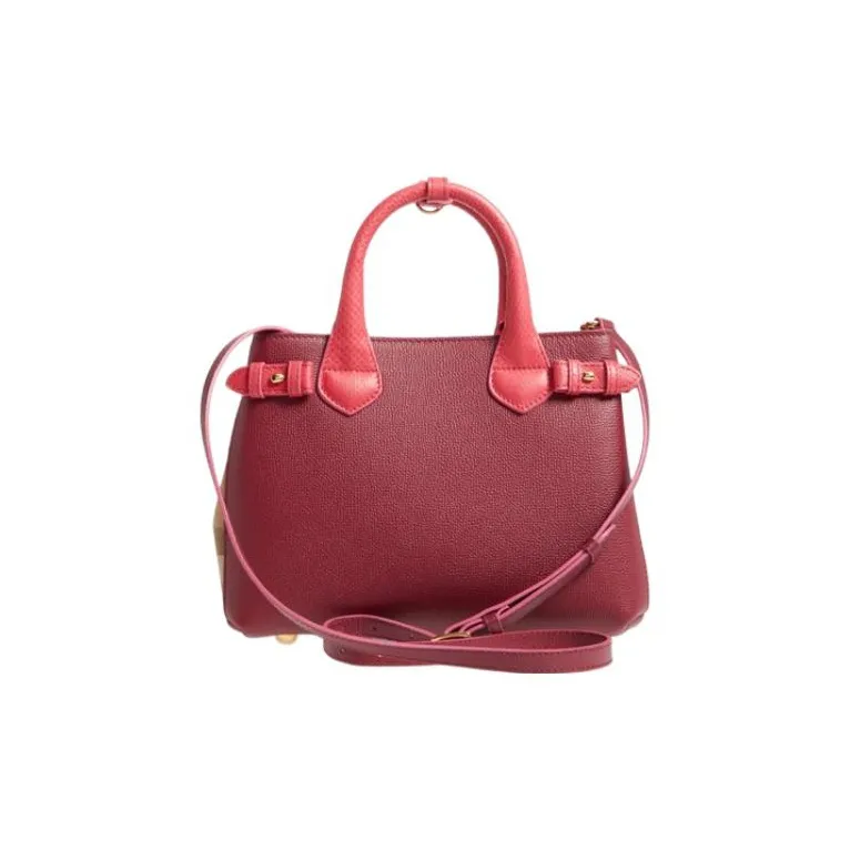 Burberry Calfskin Shoulder Bag Crossbody Bag Handbag Small Size Women's Berry Pink-1