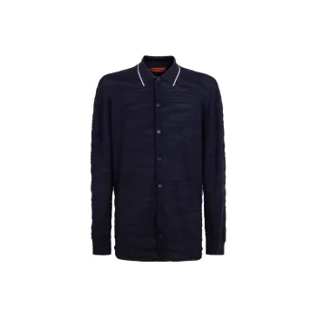 MISSONI Embossed Jacquard Knitted Shirt