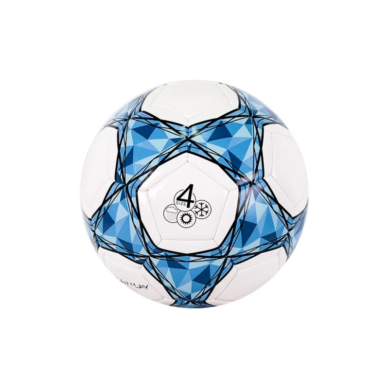 PEAK Size 54 Size Soccer PVC Machine Stitched Soccer Ball Unisex Blue White-2