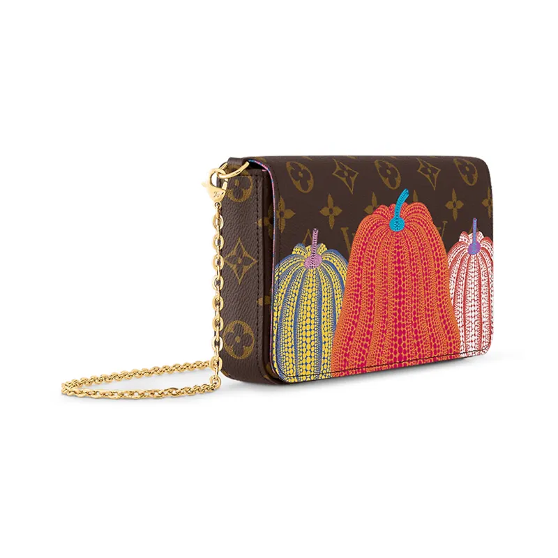 LOUIS VUITTON Lv X Yk Felicie Pochette Pumpkin Print-1