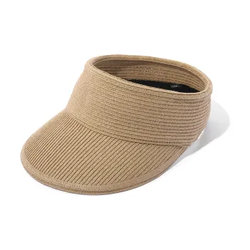Clect Sun Protection Hats Women's Internet Famous Straw Woven Visor Cap