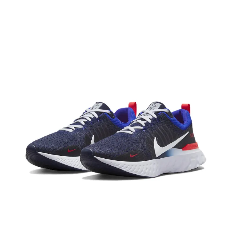 Nike React Infinity Run Flyknit 3 'College Navy Bright Crimson'-2