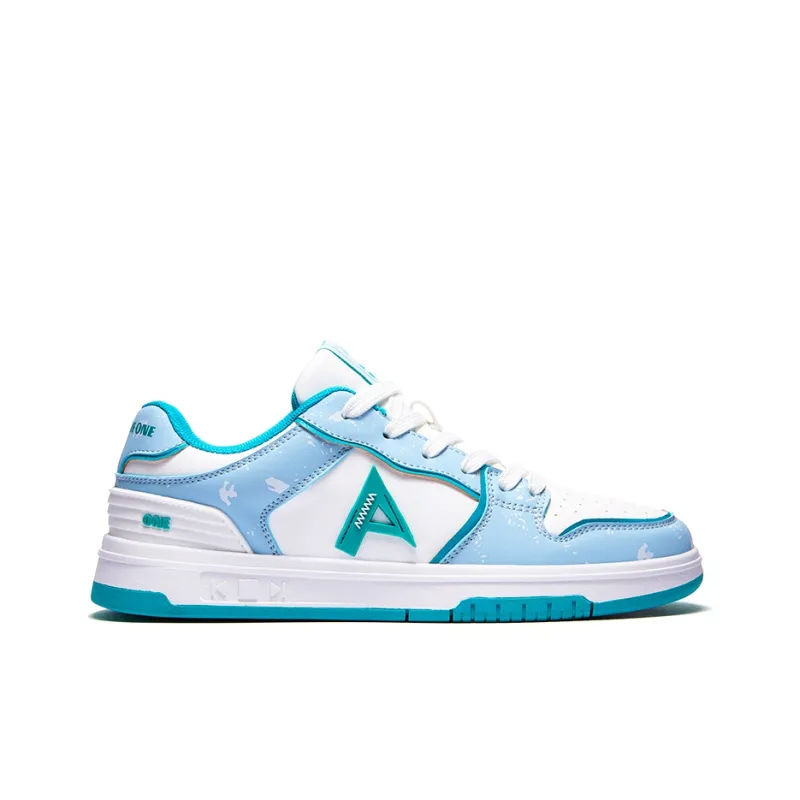 A1 Blue And White Porcelain Coverage Abrasion Resistant Height Increasing Low Top Skateboard Shoes Unisex-1