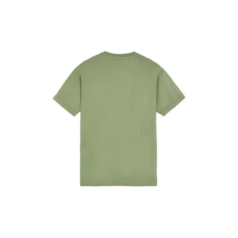 STONE ISLAND Logo patch Short sleeved T shirt-1