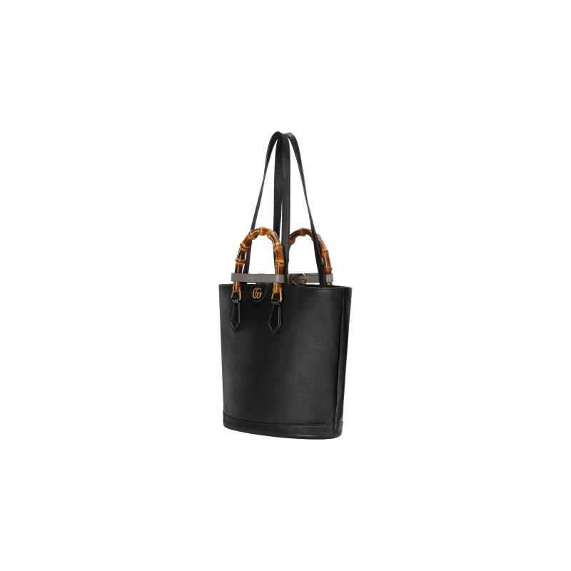 GUCCI Diana Leather Tote Bag, Shopping Bag, Shoulder Bag, Handbag Medium Size Women's Black-2