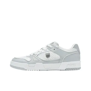 KSWISS Grancourt Slip Resistant, Abrasion Resistant, Lightweight Low Top Skateboard Shoes Men's White Gray